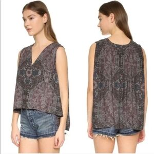 Free People XS Darcy Printed Swing Tank